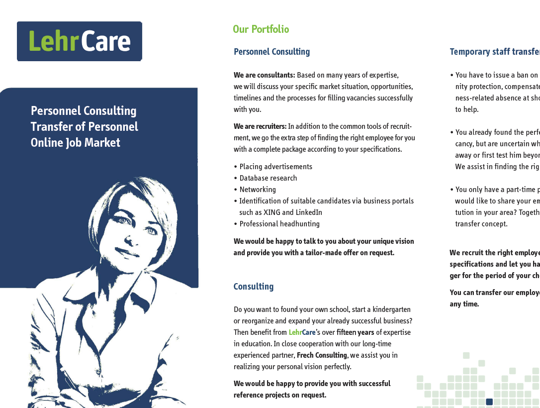 Here you can download the LehrCare customer brochure and take a look at our portfolio.