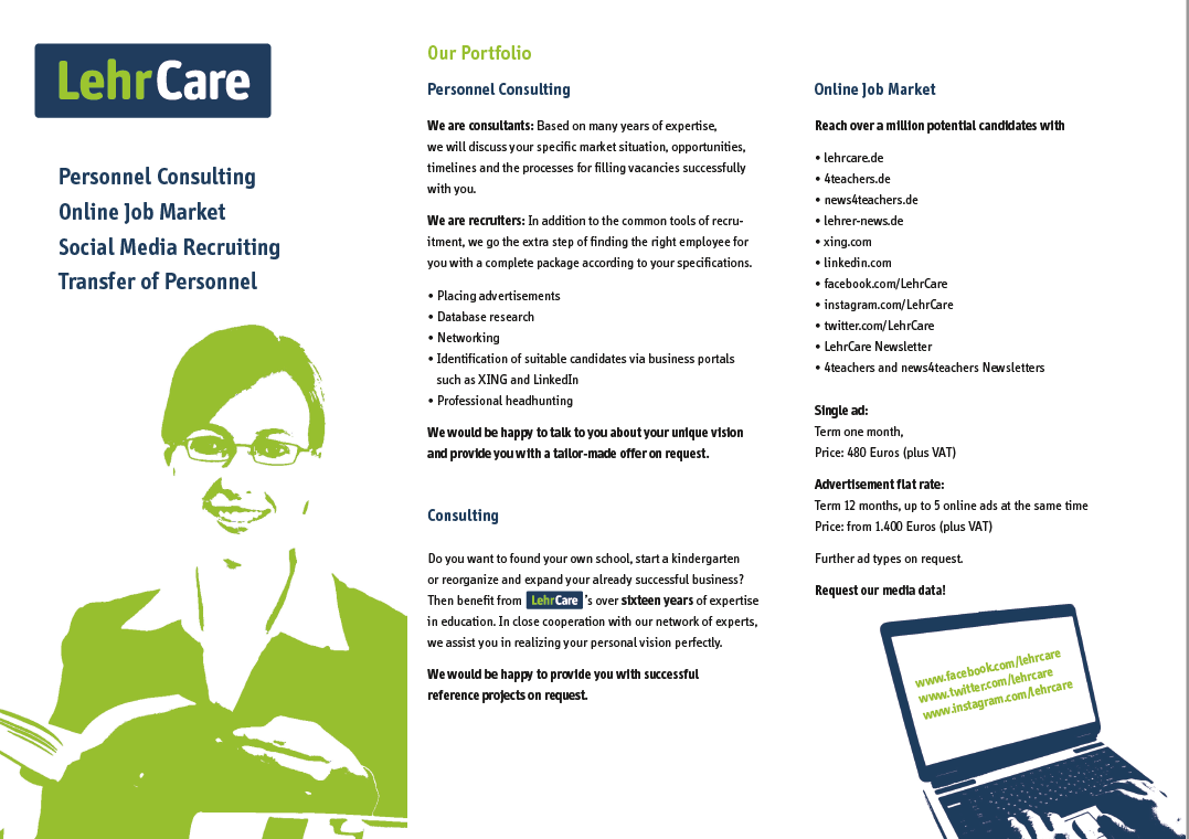 Here you can download the LehrCare customer brochure and take a look at our portfolio.